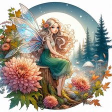 Схема вышивки «Фея цветов»