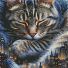 Схема вышивки «Котик»