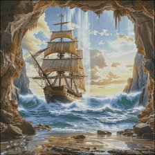 Схема вышивки «Корабль»