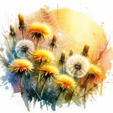 Схема вышивки «одуванчики»