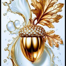 Схема вышивки «Листик»