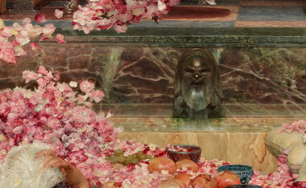 The Roses of Heliogabalus 11-16 - викторианская эпоха, розы, рим, портрет, цветы, альма-тадем, пир - оригинал