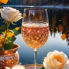 Схема вышивки «Бокал шампанского»