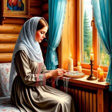 Схема вышивки «Русская красота»