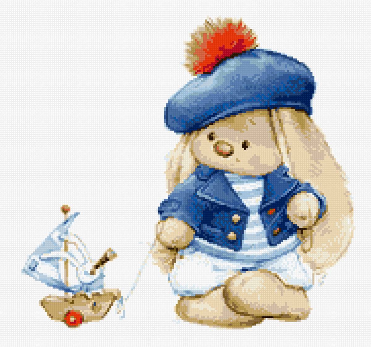 Зайка моряк 23 цвета ДМС - моряк, зайка - предпросмотр