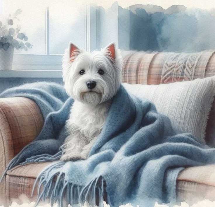 Вестик в пледе 2 - собака - оригинал