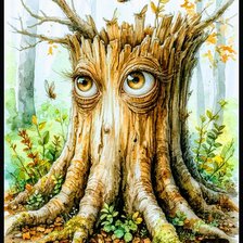 Схема вышивки «Лес»