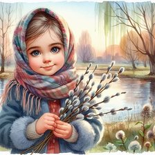 Схема вышивки «Вербное воскресенье»