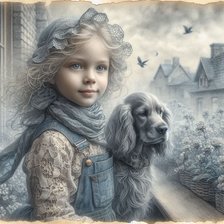 Схема вышивки «Blue on blue»