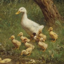 Схема вышивки «Семья уток»