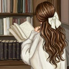 Схема вышивки «Девушка с книгой»