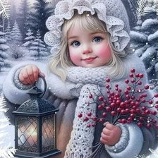 Схема вышивки «Девочка»