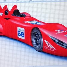 Схема вышивки «Спорткар красный»