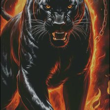 Схема вышивки «пантера»