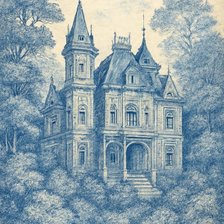 Схема вышивки «Vintage house»