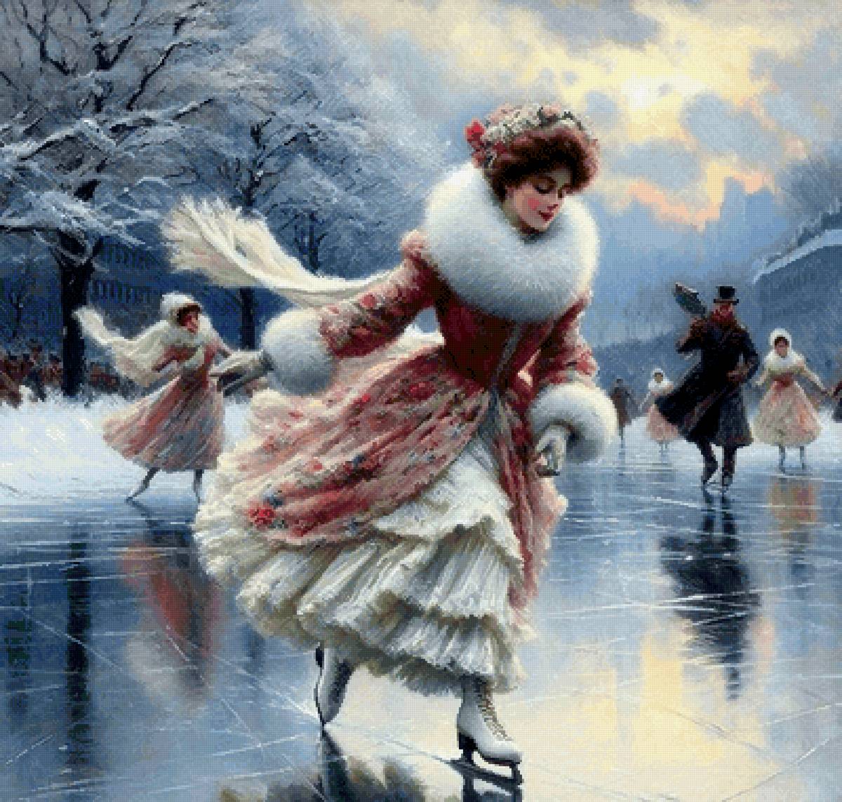Женщина на коньках - предпросмотр