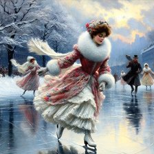 Женщина на коньках