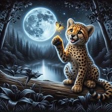 Схема вышивки «Киска»