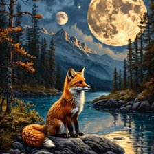 Схема вышивки «Лиса»