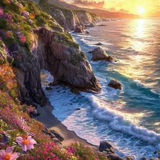 Схема вышивки «Вечер на море»