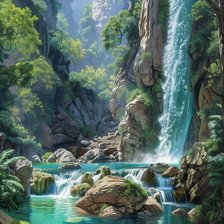 Схема вышивки «Водопад»