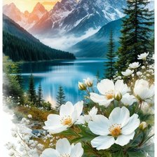 Схема вышивки «Горные цветы»