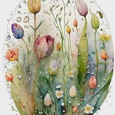 Схема вышивки «цветочное яйцо»