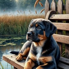 Схема вышивки «Пёсик»