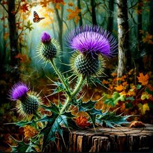 Схема вышивки «Лес»