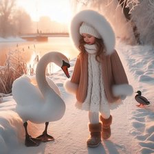 Схема вышивки «Зимний день»