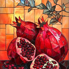 Схема вышивки «Витраж. Гранат.»