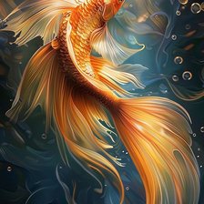 Схема вышивки «Золотая рыбка»