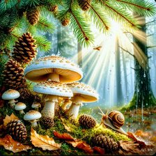 Схема вышивки «Лес»