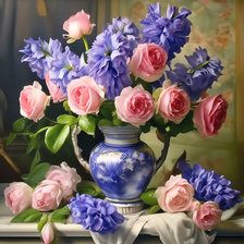 Схема вышивки «Цветы»