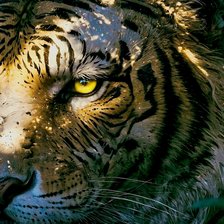 Схема вышивки «Тигр в джунглях 2»