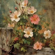 Схема вышивки «шиповник»