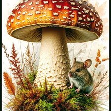 Схема вышивки «Гриб»