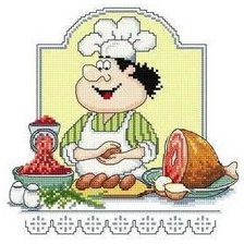 Схема вышивки «повар котлетки»