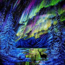 Схема вышивки «северное сияние»