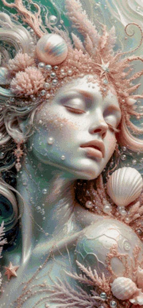 Нежность спящей - красота, девушка, кораллы - предпросмотр