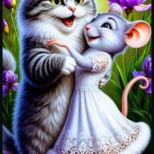 Схема вышивки «Кошки»