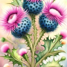 Схема вышивки «Репей»