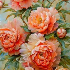 Схема вышивки «Bujori»