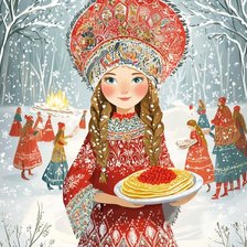 Схема вышивки «Масленица»