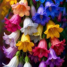 Схема вышивки «разноцветные колокольчики»