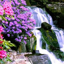 Схема вышивки «водопад в цветах»