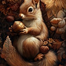 Схема вышивки «белка»