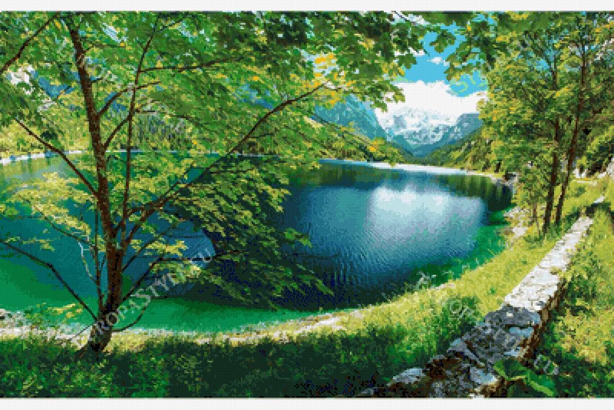 Озеро - пейзаж, вода - предпросмотр