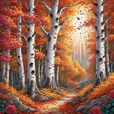 Схема вышивки «осень»