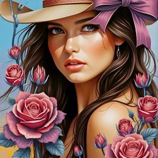 Схема вышивки «женский образ»